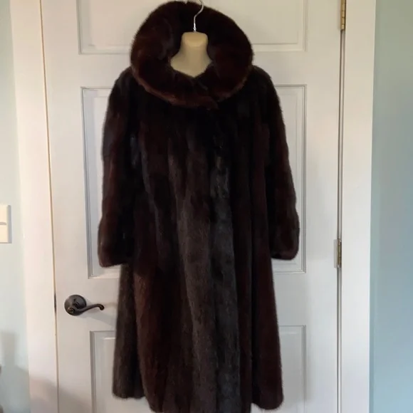 Blackglama Jackets Coats Blackglama Midi Length Dark Ranch Mink Coat Poshmark